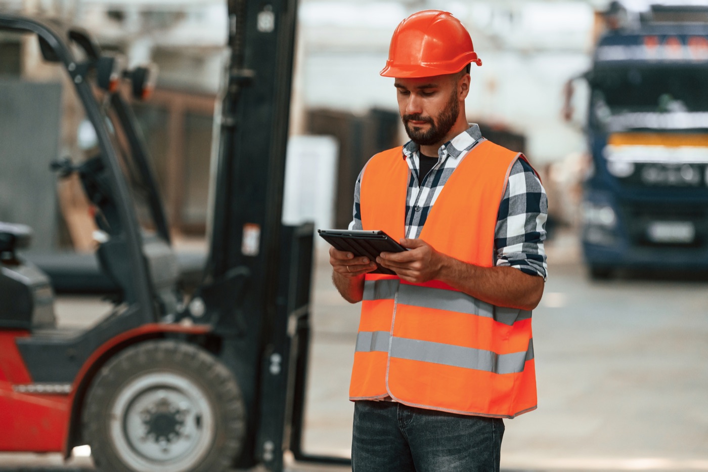 Operator reviewing a skills profile on a tablet